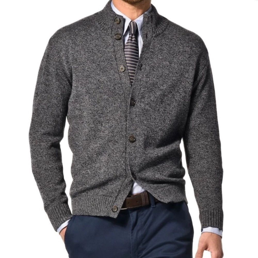 Wool Cardigan Sweater Size L